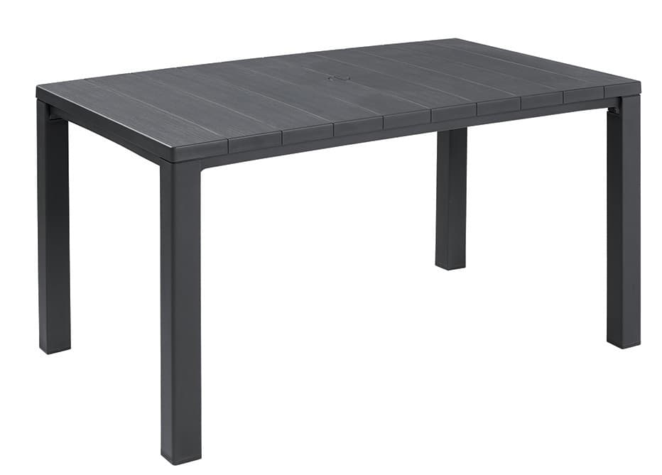 Zahradní stůl JULIA — 151x93x11cm, antracit, plast