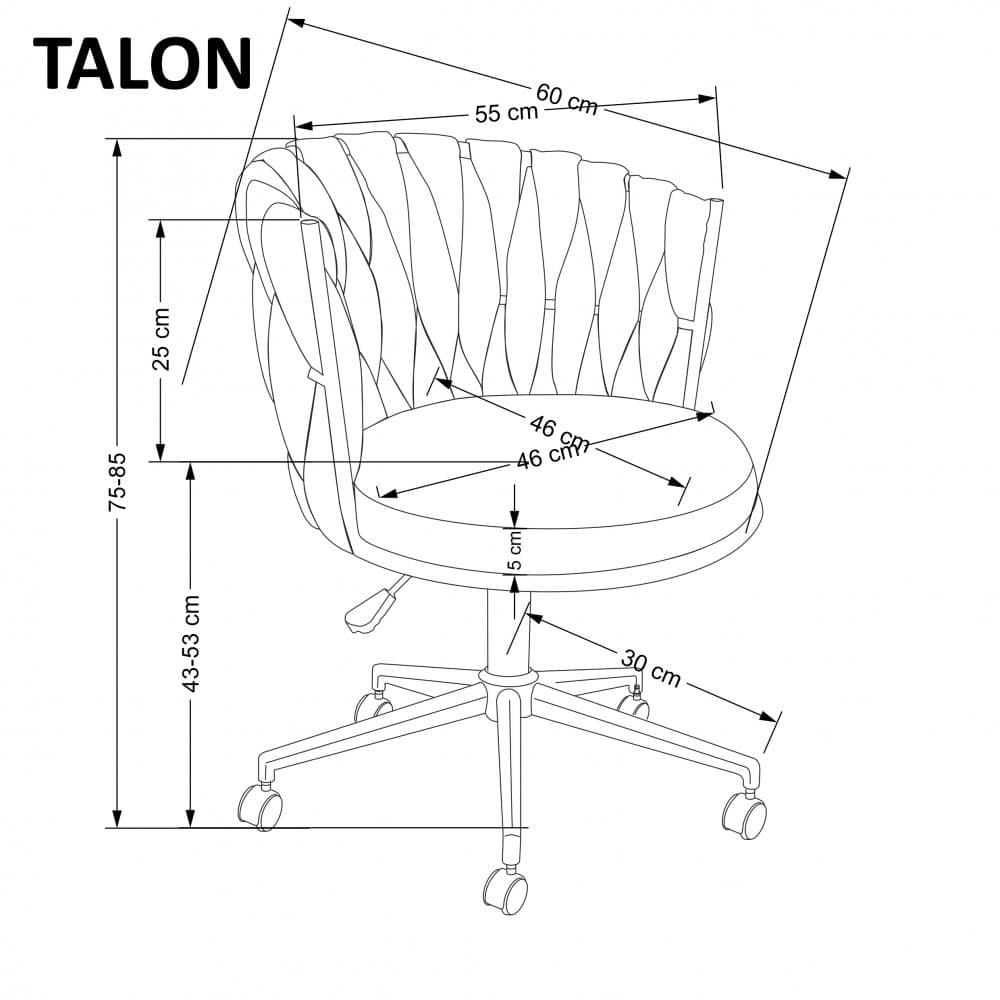 Kancelářská otočná židle TALON — látka, béžová Halmar - náhled 2