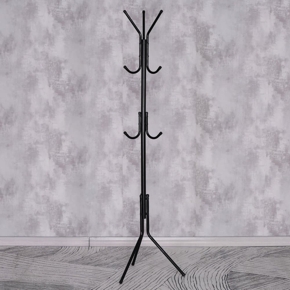 Stojanový věšák URBANO — 171 cm, kov, černá Autronic - náhled 2