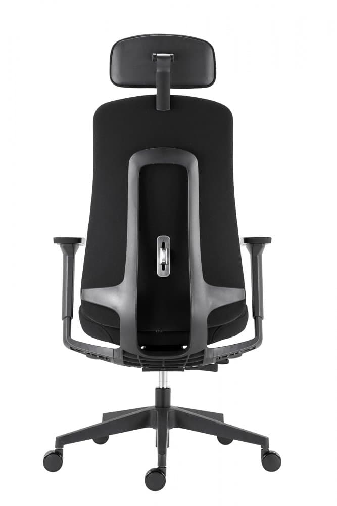 Kancelářská ergonomická židle FARRELL — látka, černá, nosnost 130 kg Antares - náhled 5