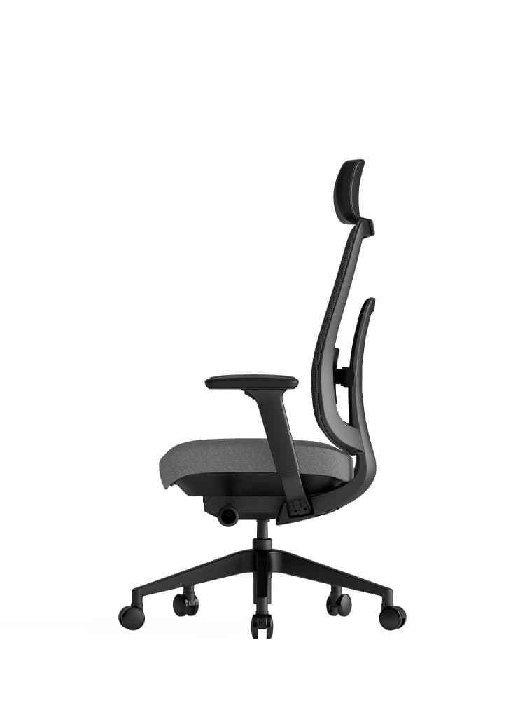 Kancelářská ergonomická židle K42  SP – síť/ čalouněná, šedá - náhled 5