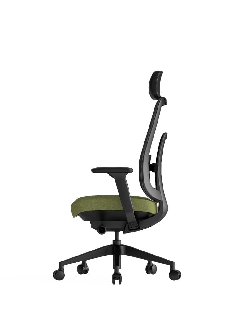 Kancelářská ergonomická židle K42  SP – síť/ čalouněná, zelená - náhled 5