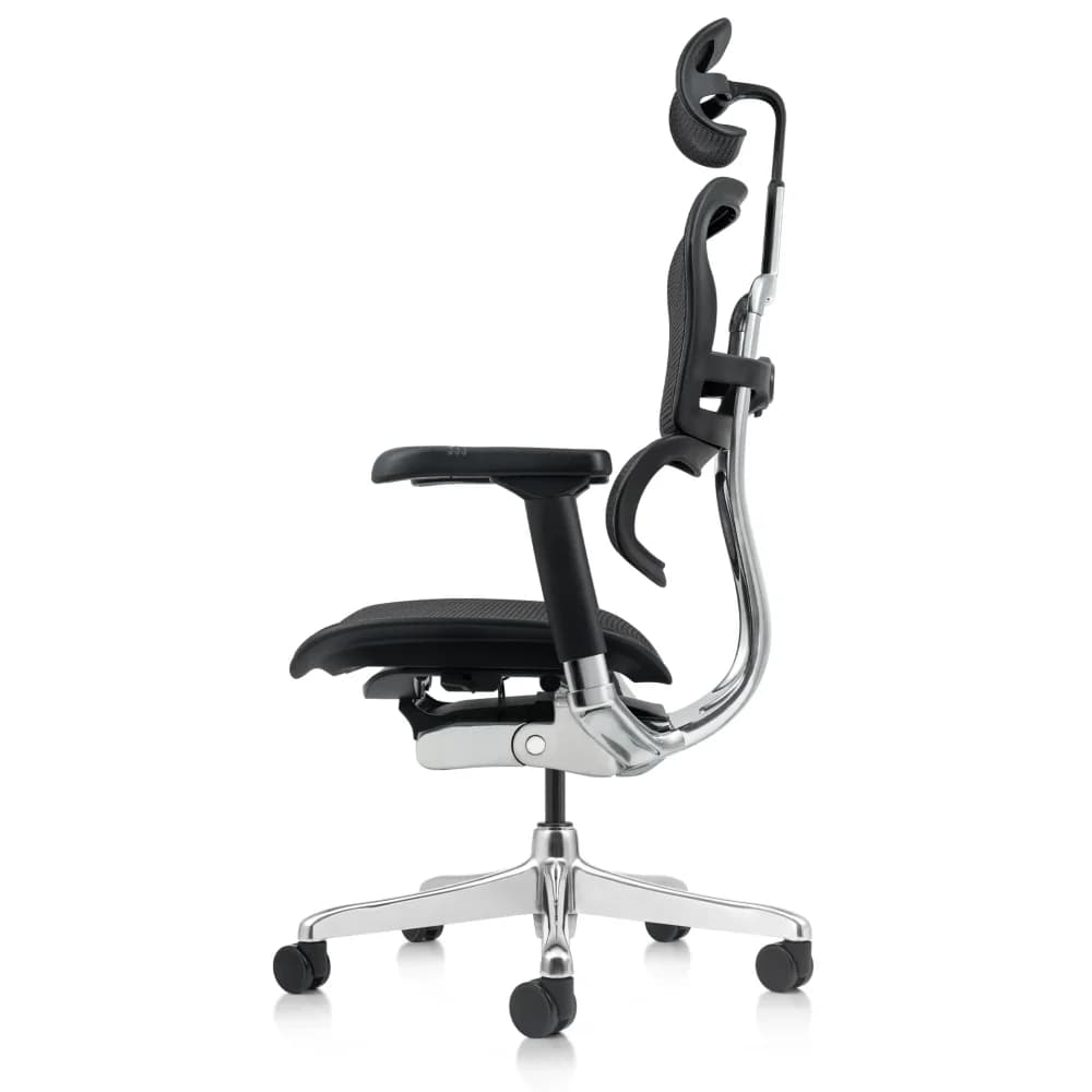 Kancelářská ergonomická židle SIRIUS Q24 NEO – celosíť, černá, nosnost 150 kg, záruka 3 roky - náhled 3