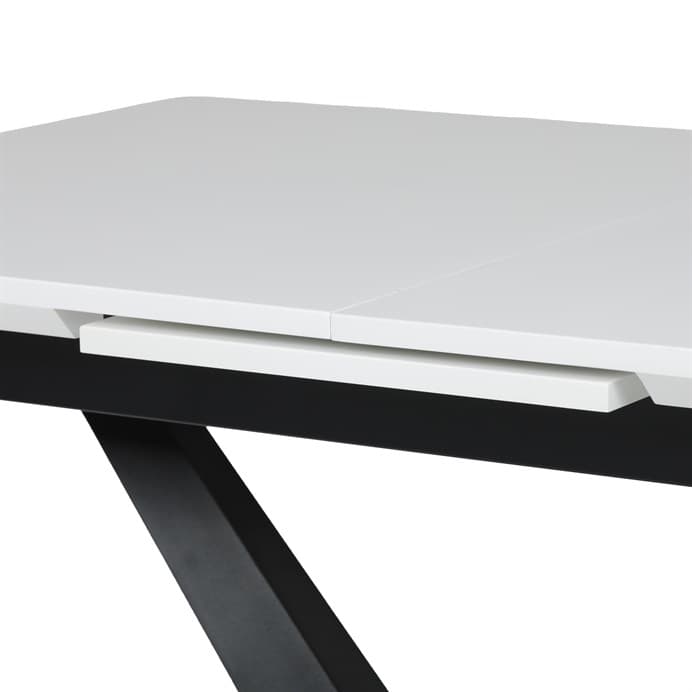 Jídelní rozkládací stůl TAVILO — 140x85x78 cm (rozklad +40 cm),  MDF, bílý Autronic - náhled 3