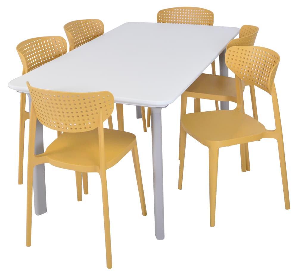 ITALIA DINING plastový stůl - světle šedá - náhled 3