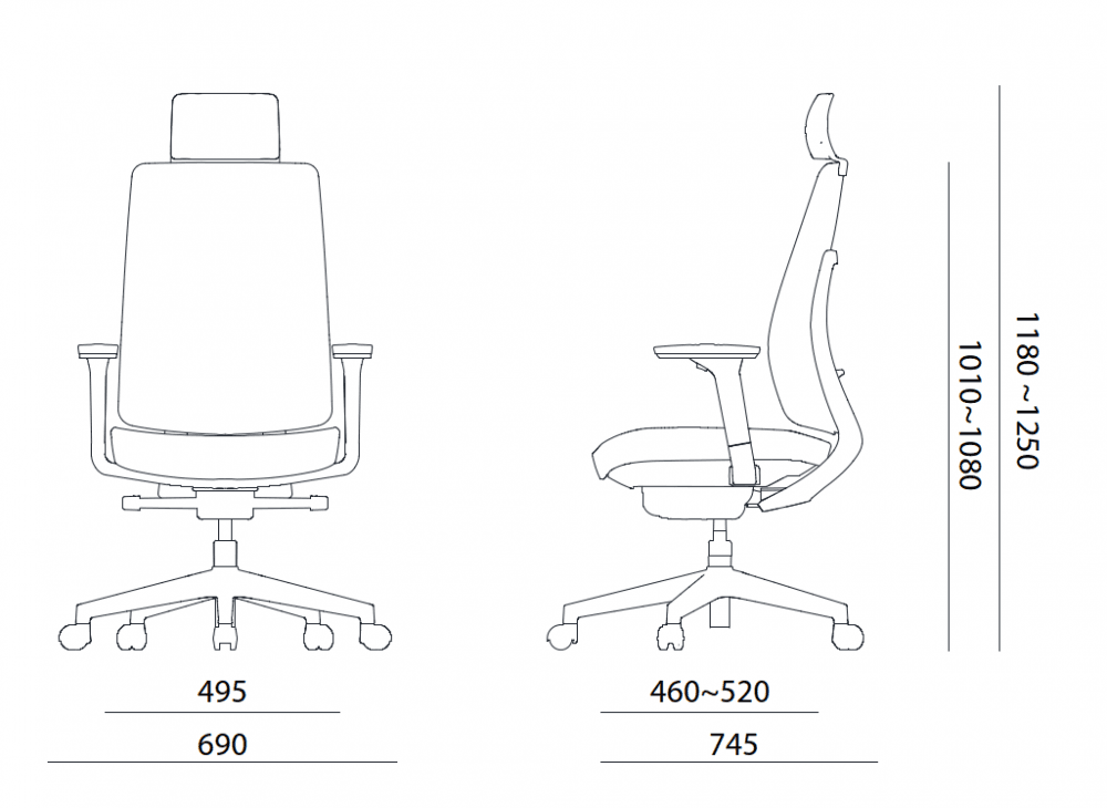 Kancelářská ergonomická židle K50 — bílá, více barev Béžová - náhled 3