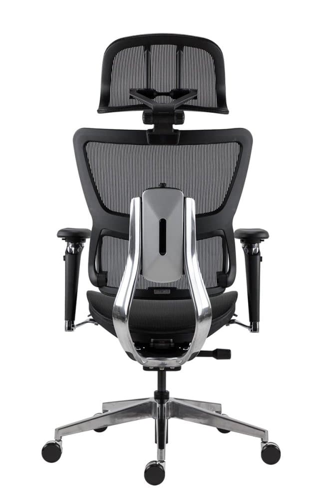 Kancelářská ergonomická židle FIERO — síť, černá, nosnost 150 Kg - náhled 5