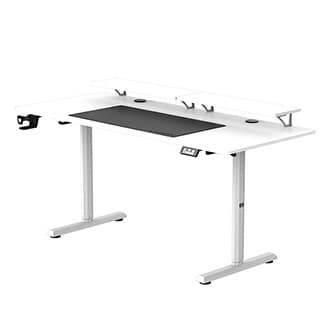 ULTRADESK HIGHLANDER XXL Bílý pracovní stůl s elektrickým nastavením - náhled 3