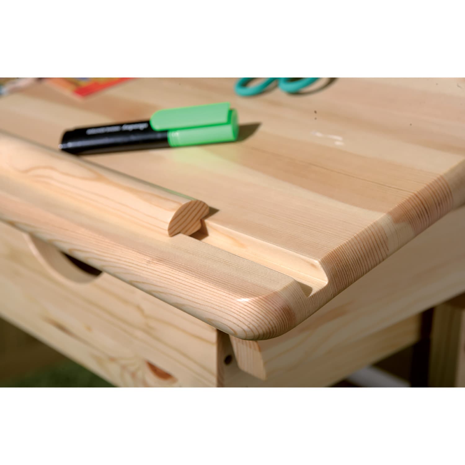 Dětský výškově stavitelný stůl TIMBER - masiv Halmar - náhled 3