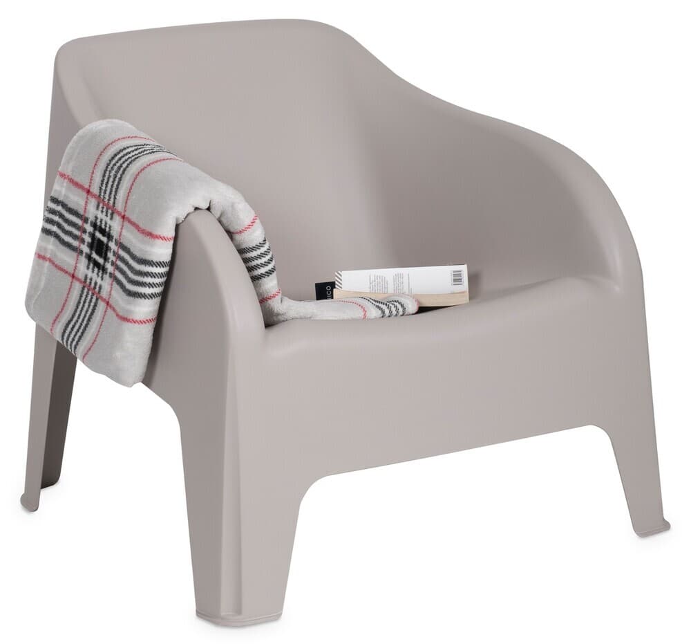 PETRA ARMCHAIR plastové křeslo - šedá