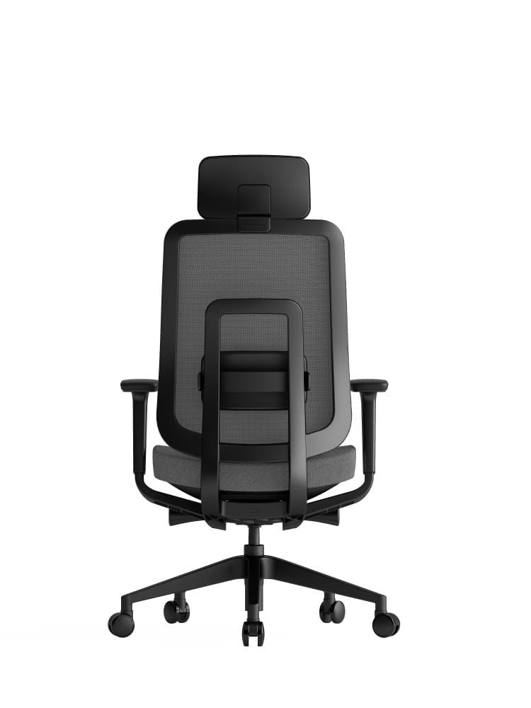 Kancelářská ergonomická židle K42  SP – síť/ čalouněná, šedá - náhled 3