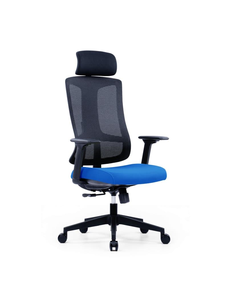 Kancelářská ergonomická židle SLIDE — více barev Modrá - náhled 1