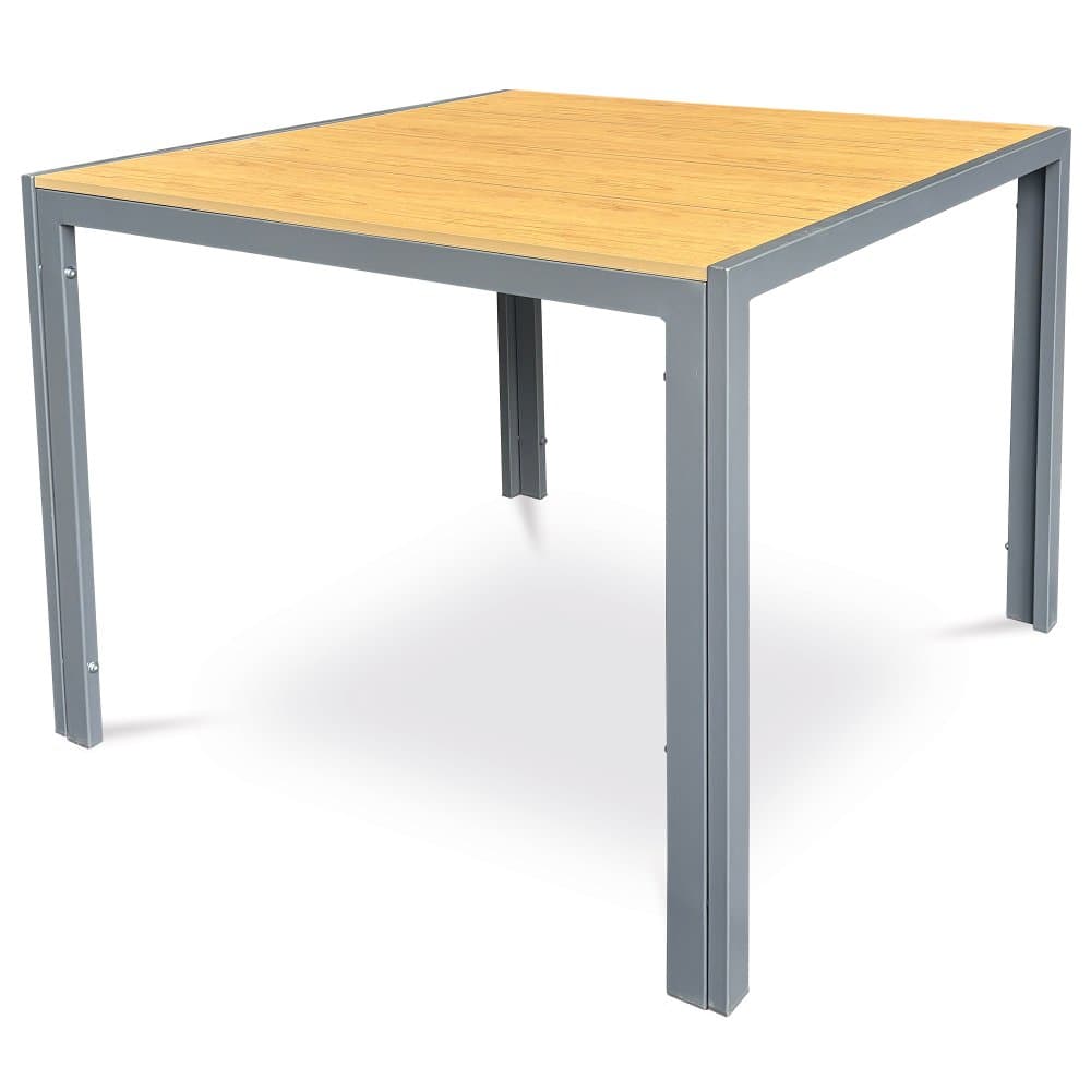 Zahradní stůl rozkládací METRAX — 90x90 cm, kov, polywood, hnědá Autronic