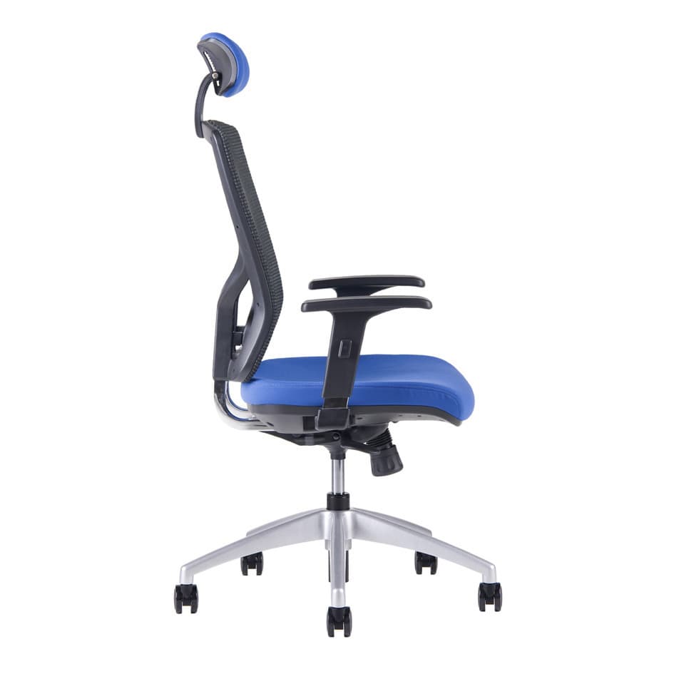 Kancelářská ergonomická židle HALIA MESH SP – s podhlavníkem, více barev Modrá 2621 - náhled 3
