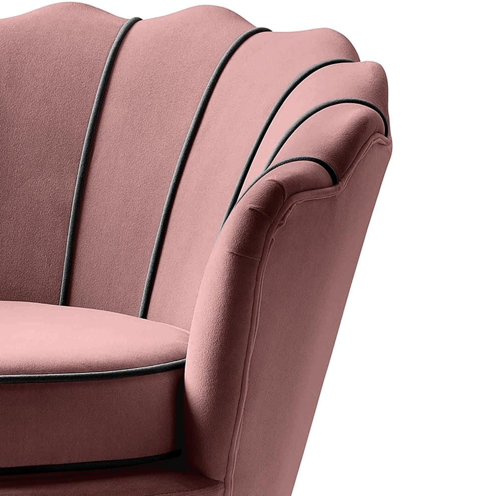 Designové křeslo ANGELO — samet, růžová Halmar - náhled 3