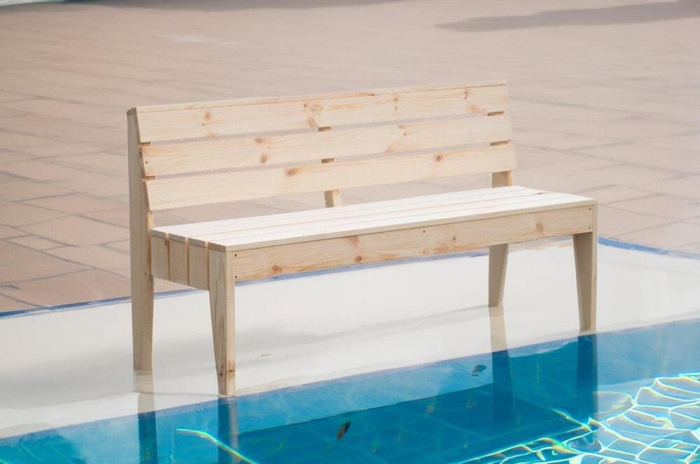 POOL dřevěná lavice - PŘÍRODNÍ - náhled 2