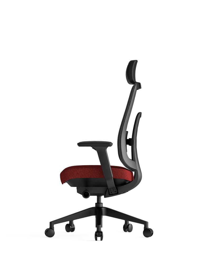 Kancelářská ergonomická židle K42  SP – síť/ čalouněná, červená - náhled 5