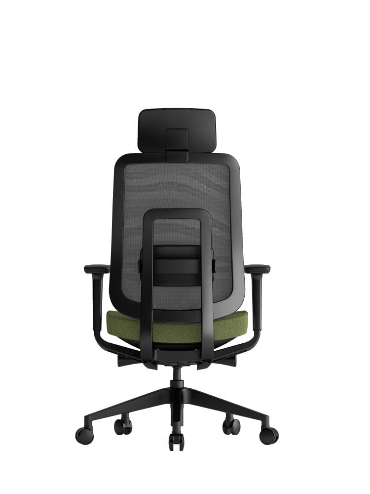 Kancelářská ergonomická židle K42  SP – síť/ čalouněná, zelená - náhled 3