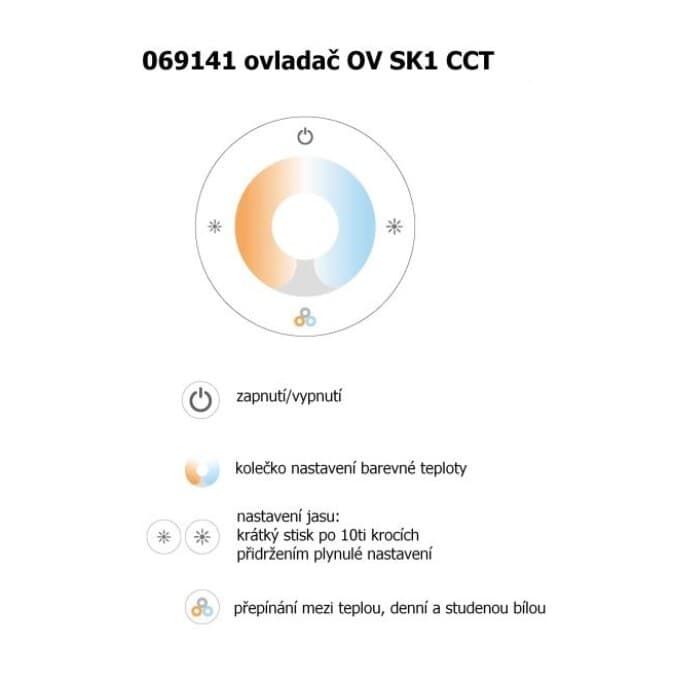 Ovladač dimLED OV SK1 CCT bílý - náhled 2