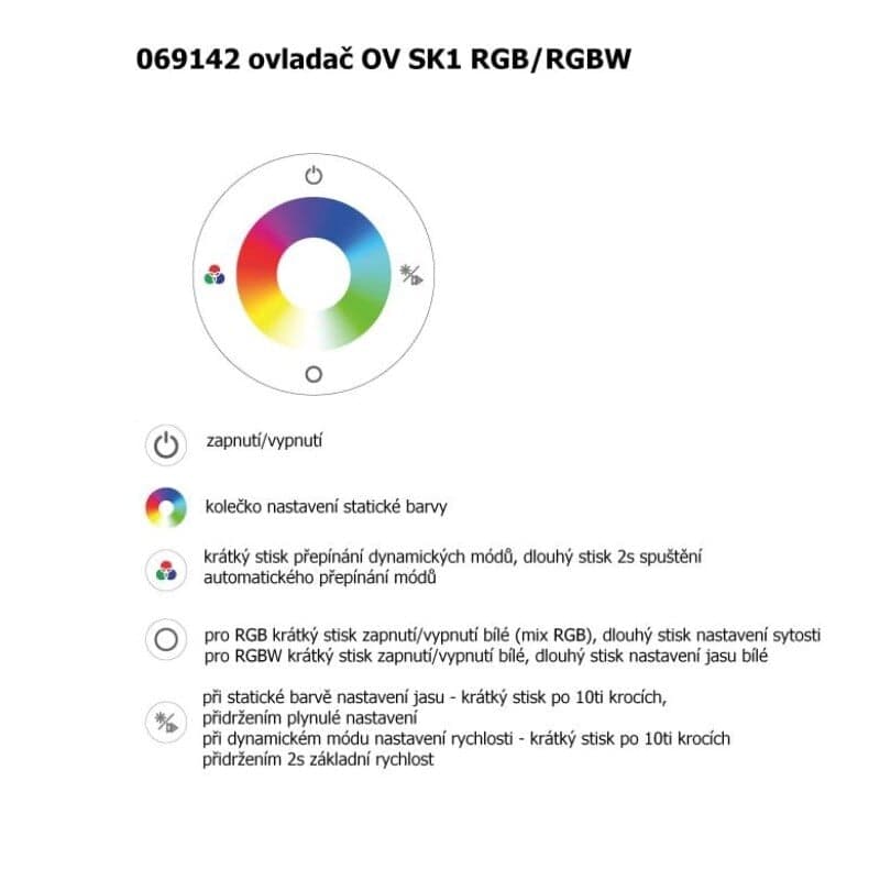 Ovladač dimLED OV SK1 RGBW bílý - náhled 2