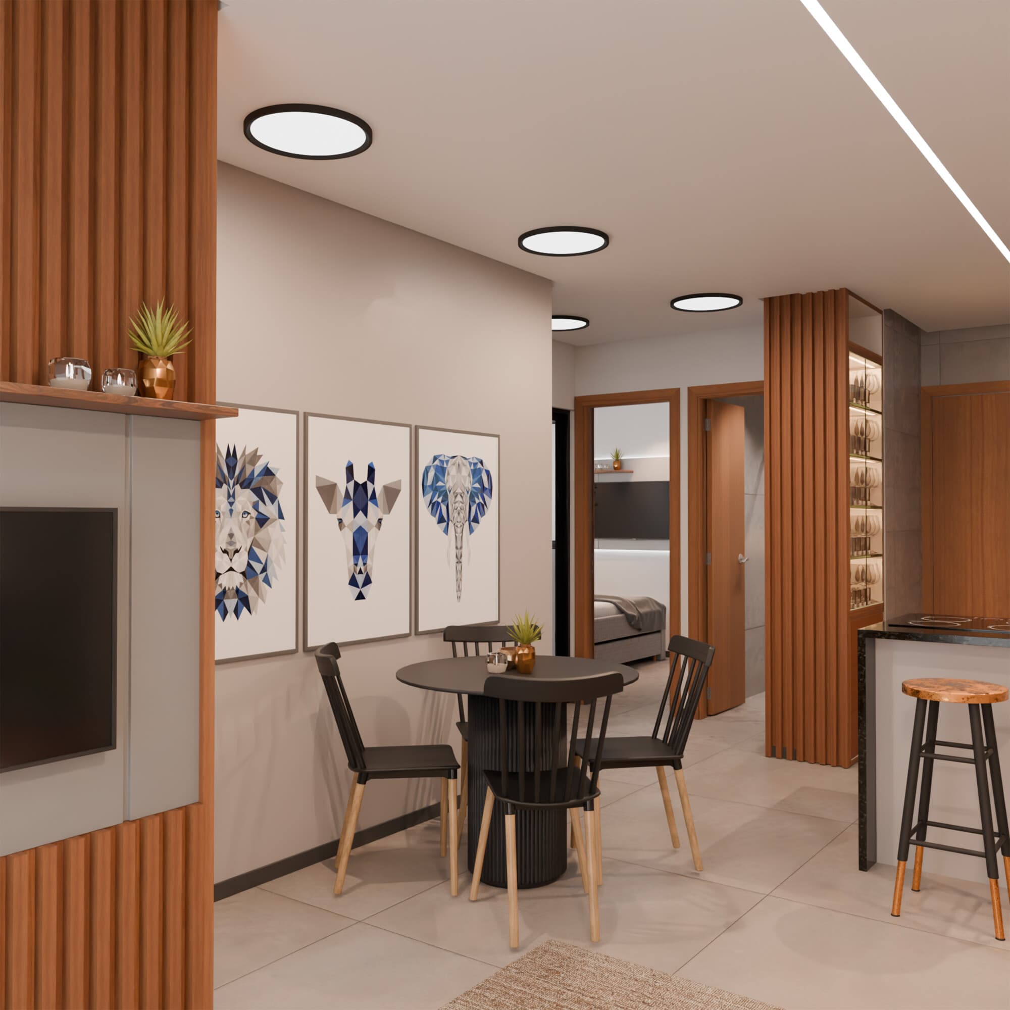 LED panel PANKA 30W CCT černé kulaté stropní - náhled 5