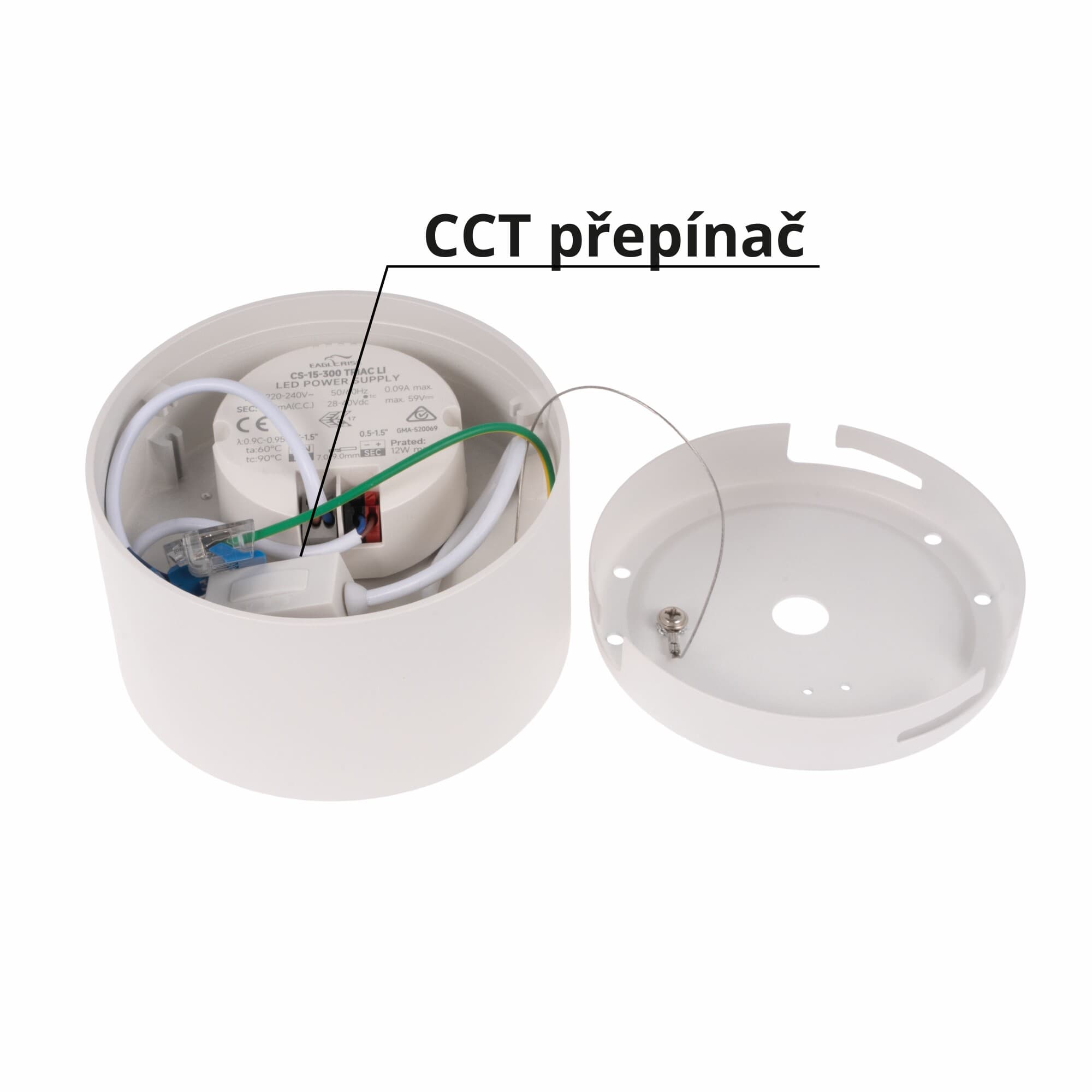 LED svítidlo LOXO 8W CCT bílé stropní - náhled 4