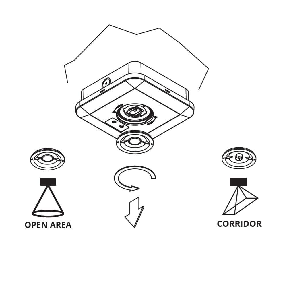 LED nouzové svítidlo CYCLOP 3W černé - náhled 2