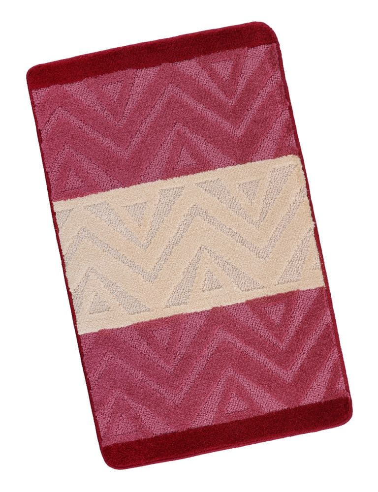 Koupelnová předložka před vanu 60x100cm chevron burgundy