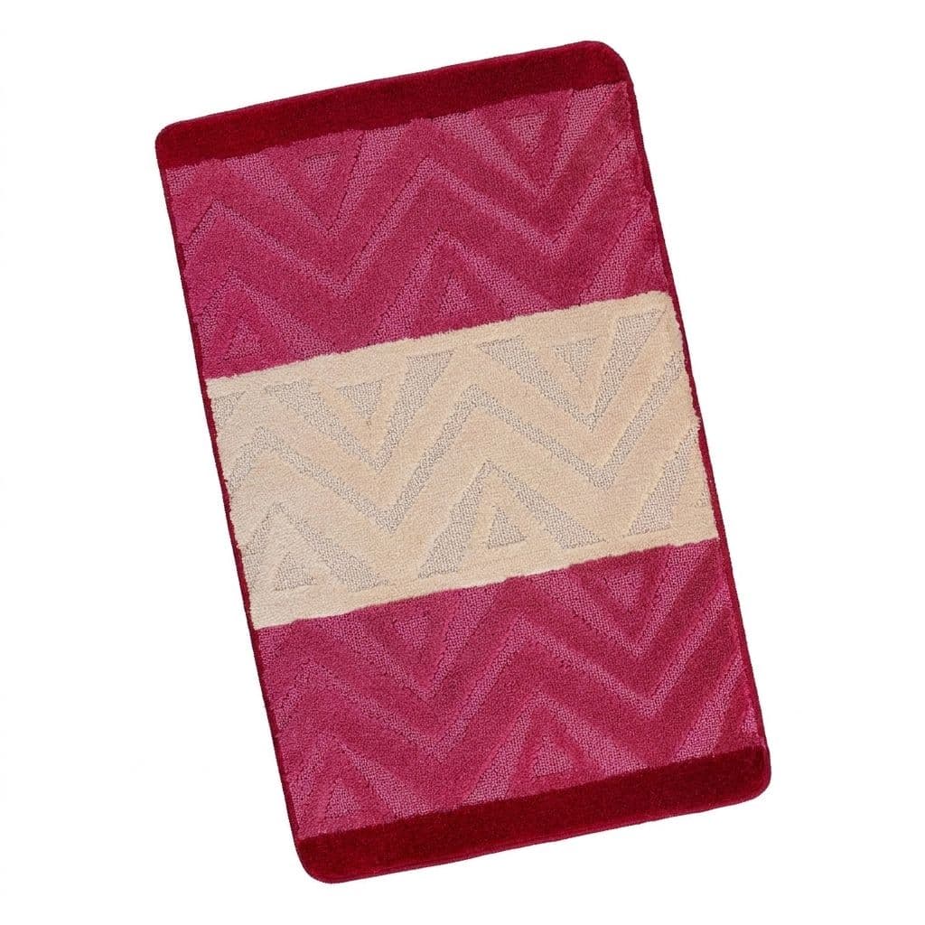 Koupelnová předložka před vanu 60x100cm chevron burgundy