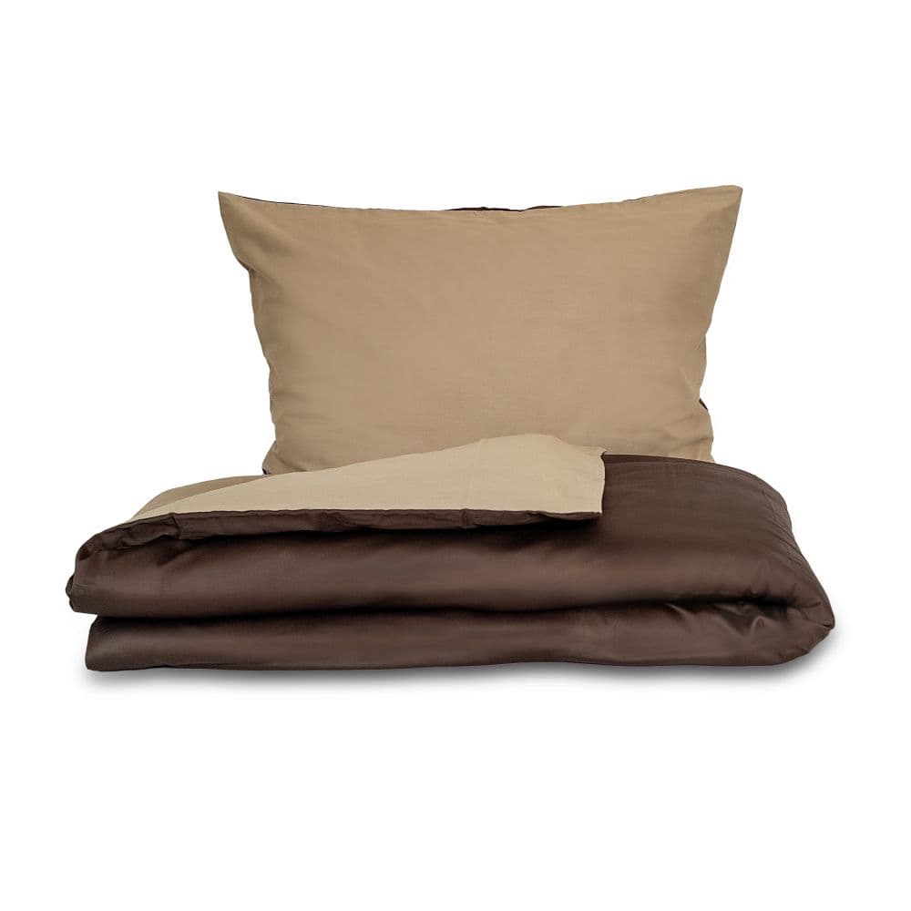 Kvalitex Saténové povlečení LUXURY COLLECTION tmavě hnědé / béžové