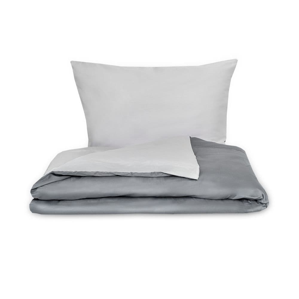 Kvalitex Luxury Collection tmavě šedé světle šedé satén povlečení
