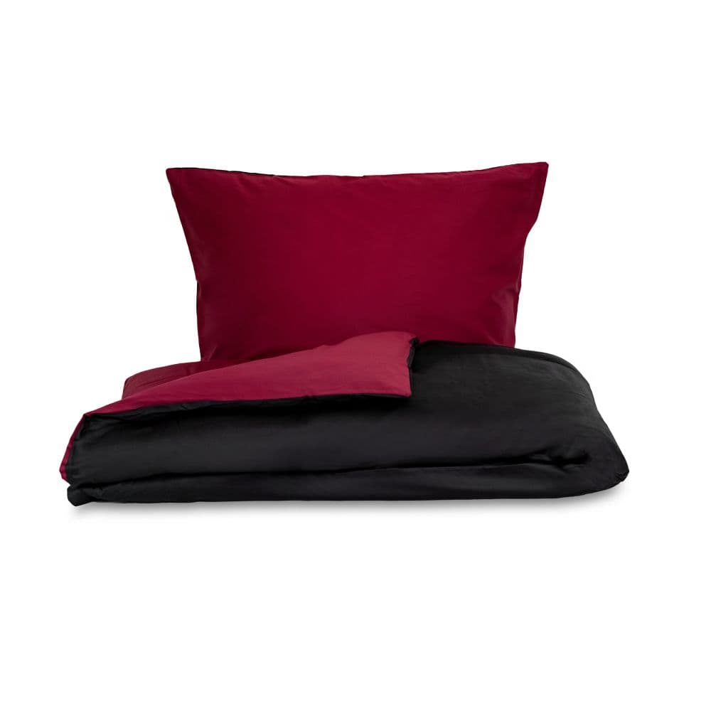 Kvalitex Saténové povlečení LUXURY COLLECTION vínové / černé
