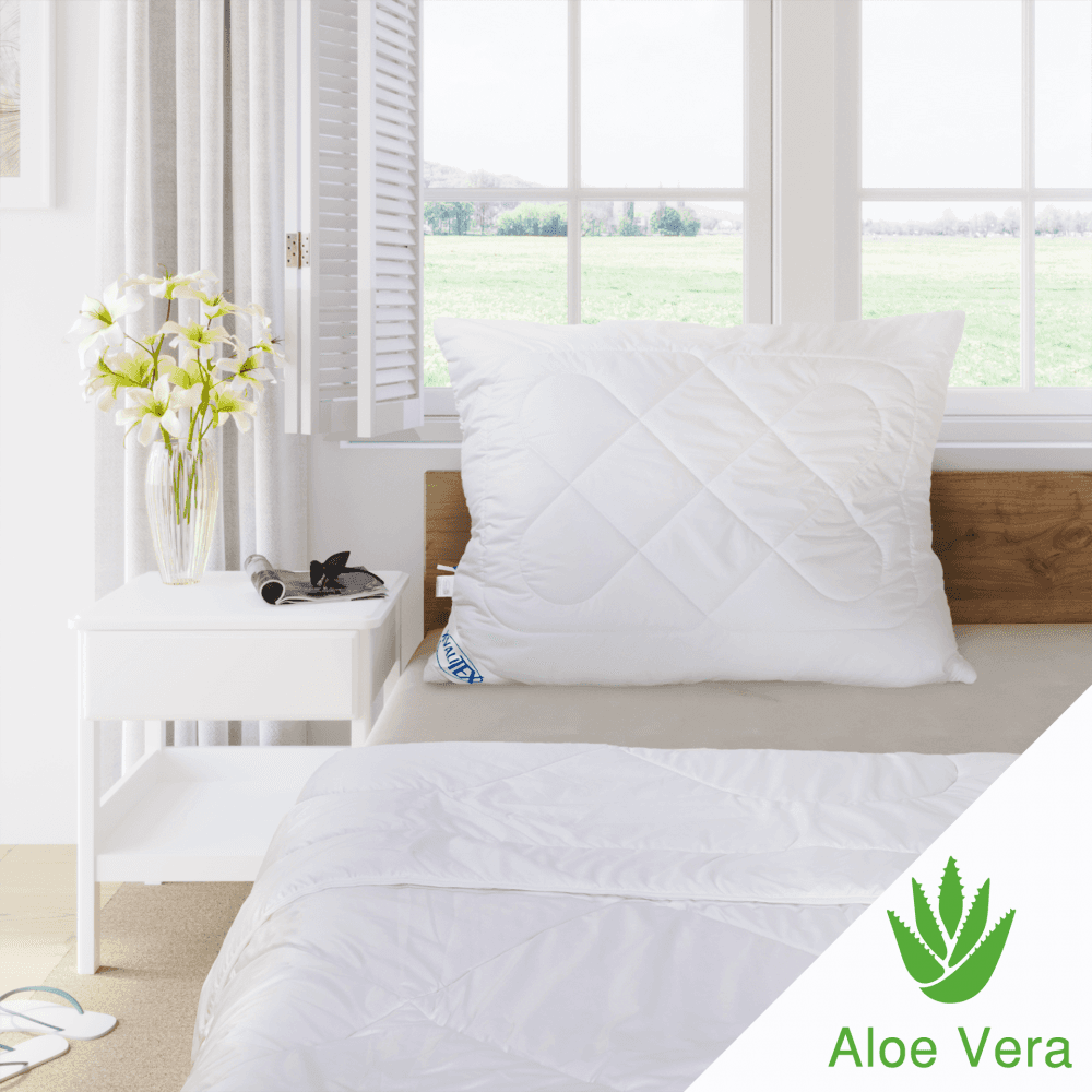 Kvalitex SET CELOROČNÍ ALOE VERA přikrývka+polštář, 140x200, 70x90cm