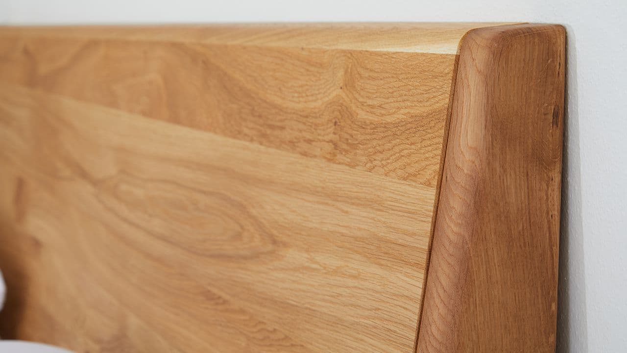 Postel Postelia LAGO s úložným prostorem, Buk 140x200 - Designová postel z masivu - náhled 2