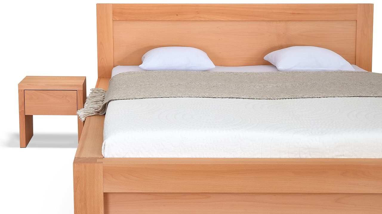 Postelia CAPRI s úložným prostorem 160 x 200 buk - náhled 3