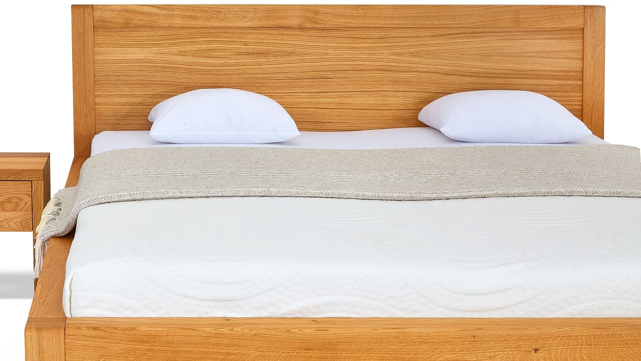 Postel Postelia STONE s úložným prostorem, Buk 160x200 - Postel z masivu o síle 8 cm - náhled 2