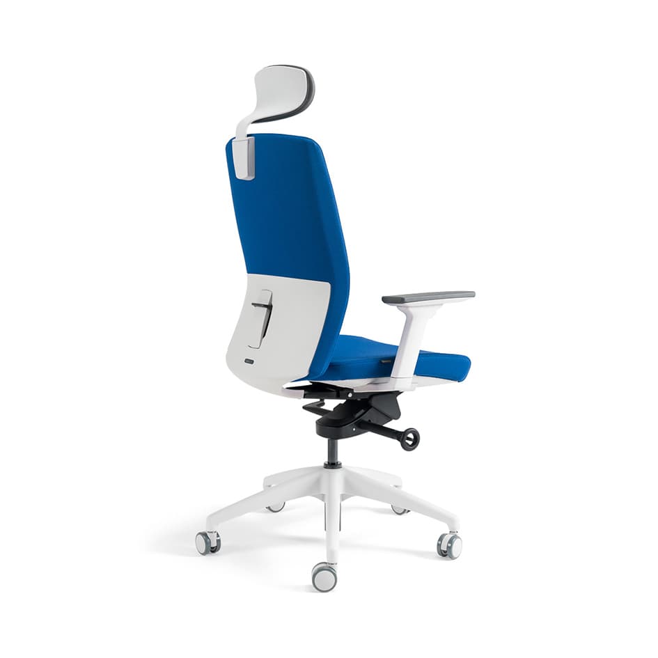 Kancelářská ergonomická židle BESTUHL J2 WHITE SP — více barev, s podhlavníkem Modrá 214 - náhled 5