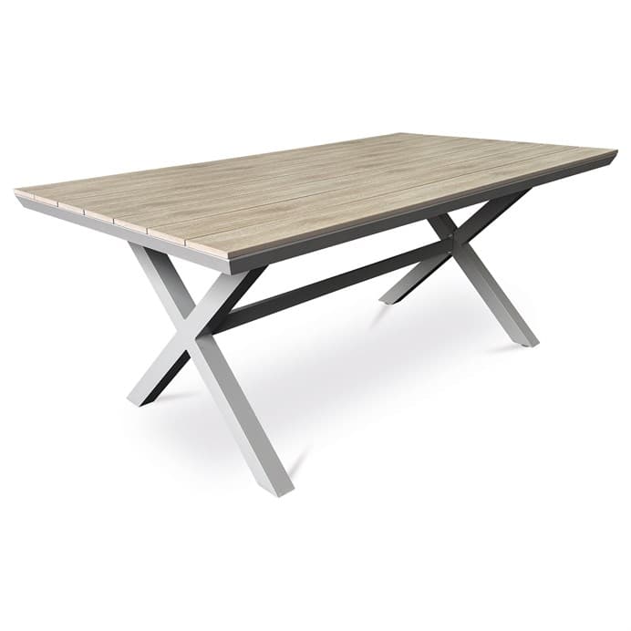 Zahradní stůl DURA – 180x100, polywood, světlý dub, hliník, Autronic - náhled 5