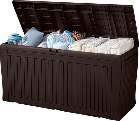Zahradní úložný box BRAY — 270L, hnědá - náhled 3