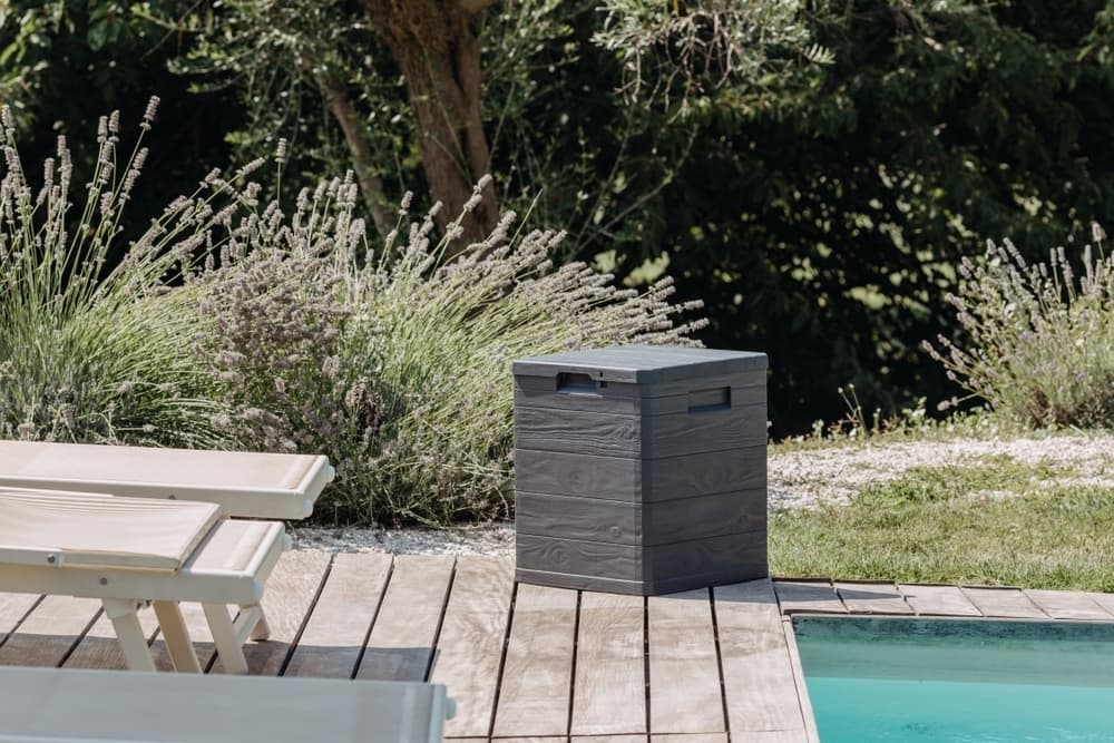 WOODYS zahradní plastový úložný box 90 L - grafit - náhled 4