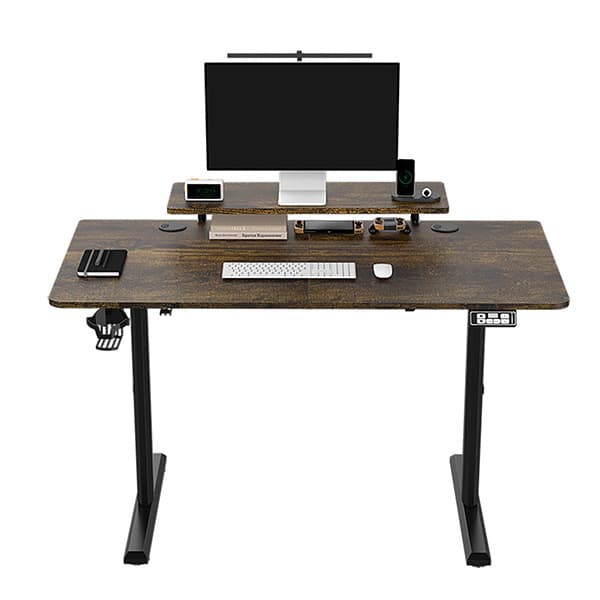 Elektricky výškově nastavitelný stůl HIGHLANDER - 120 cm, hnědá - náhled 3