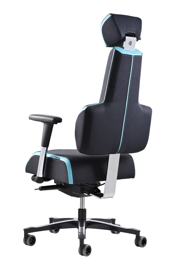 Zdravotní herní židle THERAPIA E+GAMER – černo-tyrkysová - náhled 3