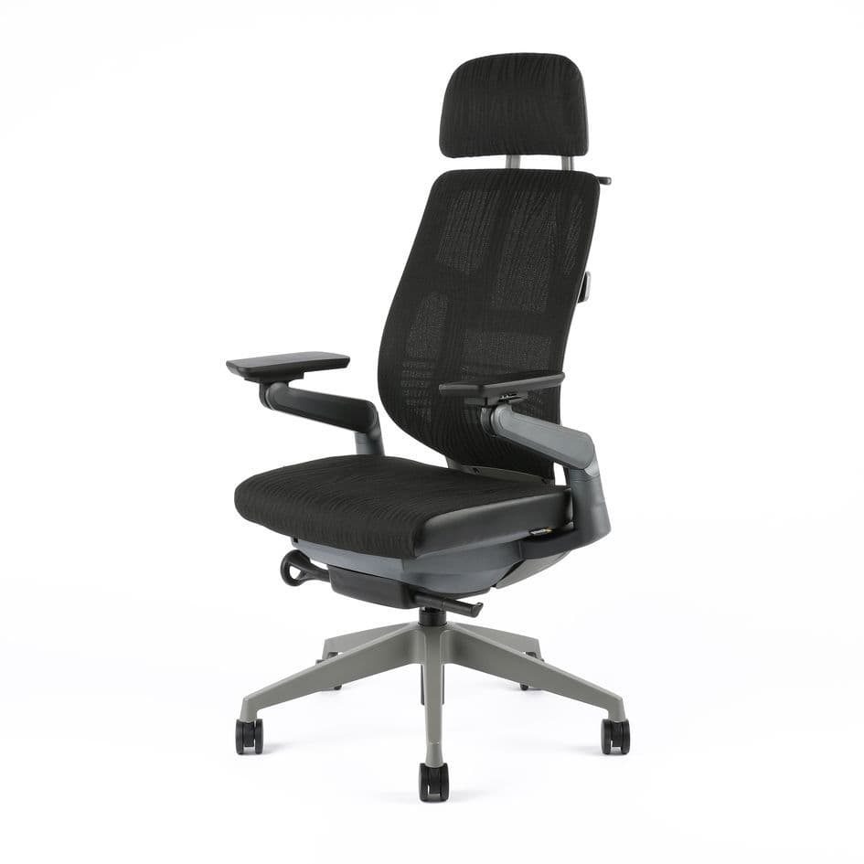 Kancelářská ergonomická židle KARME MESH — více barev Modrá žíhaná - náhled 5