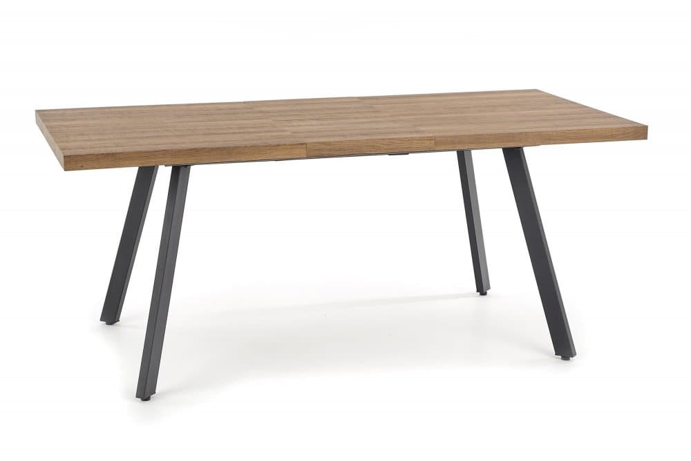 Jídelní rozkládací stůl BERLIN – 140x85x76 (+40), ořech, černá Halmar - náhled 4
