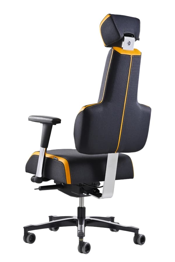 Zdravotní herní židle THERAPIA E+GAMER – černo-oranžová - náhled 3