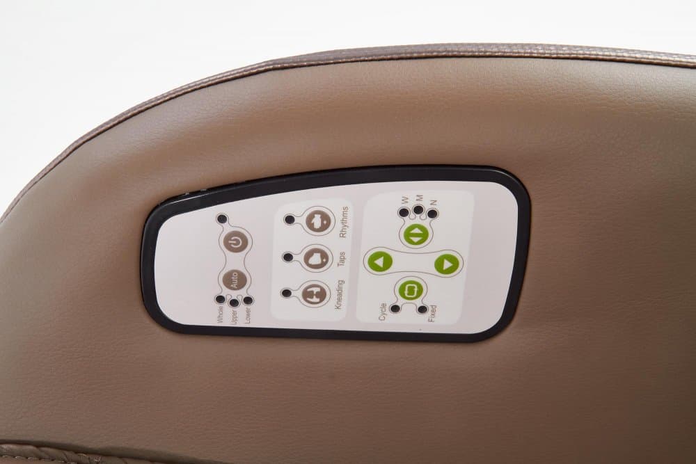 Masážní křeslo na kolečkách DOPIO — s USB zásuvkou a držákem nápojů, ekokůže, béžová Halmar - náhled 5