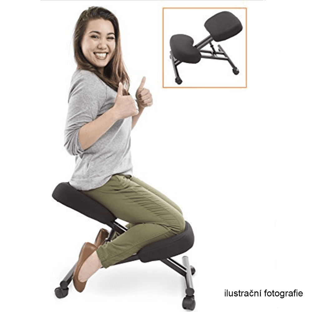 Ergonomická klekačka RUFUS – růžová/černá, Kondela - náhled 4