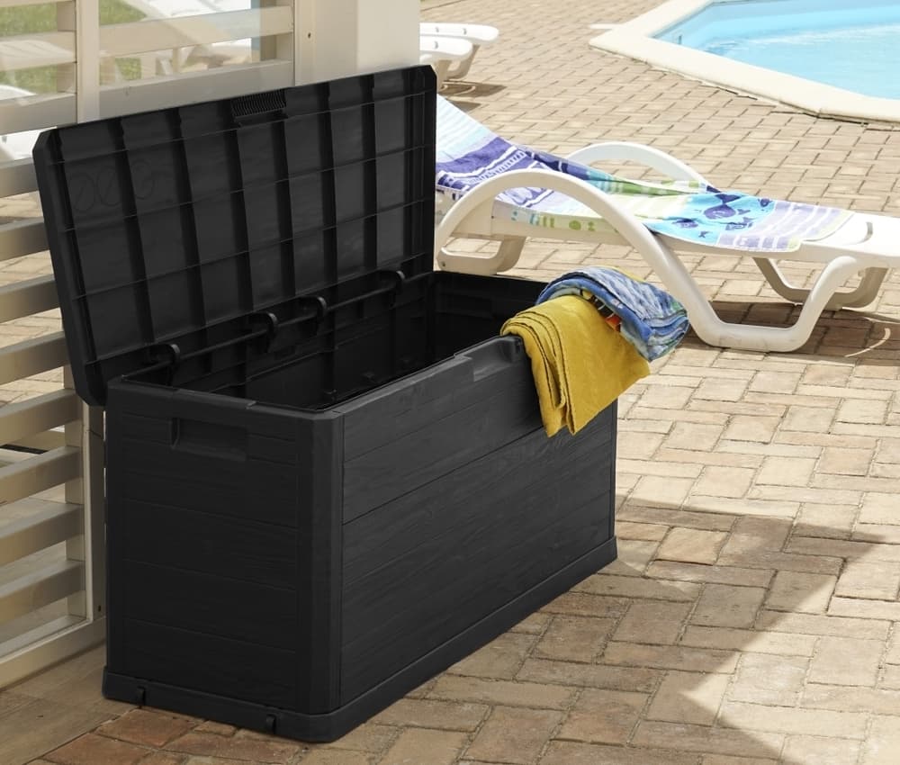 WOODYS zahradní plastový úložný box 280 L - grafit - náhled 4