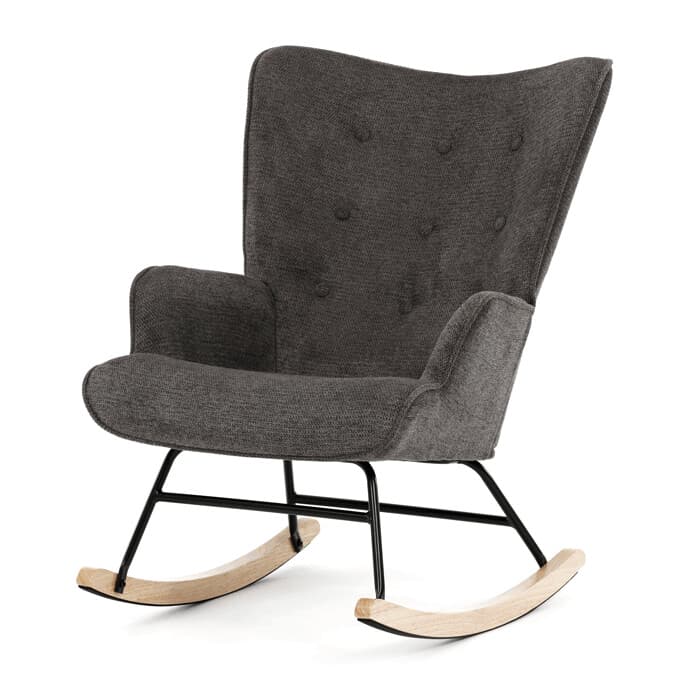 Houpací křeslo YAO – šedá, látka, ergonomický design Autronic - náhled 5