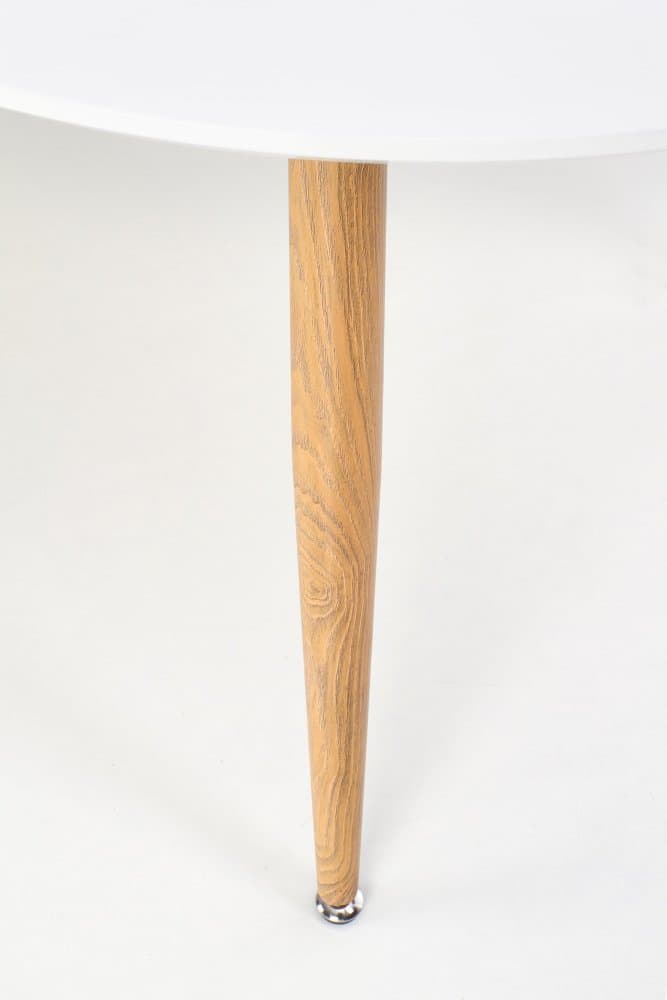 Jídelní kulatý rozkládací stůl CALIBER – 160x90x76 (40) dub sonoma, bílý Halmar - náhled 5
